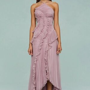 Elegant Pink One-Shoulder Dress